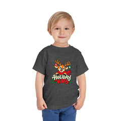 Holiday Vibes Reindeer Toddler Tee