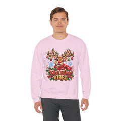 Holiday Vibes Reindeer Christmas Sweatshirt