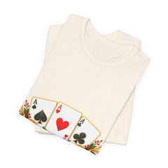 Playing Cards and Floral Casino T-Shirt
