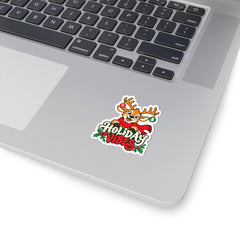 Holiday Vibes Reindeer Kiss-Cut Sticker