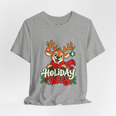 Holiday Vibes Reindeer Christmas T-Shirt