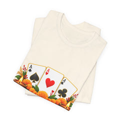 Poker Cards and Tropical Fruit Jersey T-Shirt