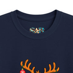 Kids Holiday Vibes Reindeer Christmas Tee