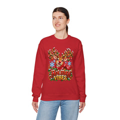 Holiday Vibes Reindeer Christmas Sweatshirt