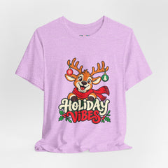 Holiday Vibes Reindeer Christmas T-Shirt