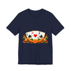 Playing Cards and Floral Casino T-Shirt