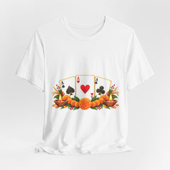Playing Cards and Floral Casino T-Shirt