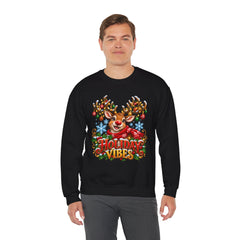 Holiday Vibes Reindeer Christmas Sweatshirt