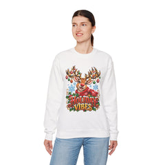 Holiday Vibes Reindeer Christmas Sweatshirt