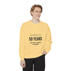 Personalizable: Authentic “50 Years of Not Giving a Damn” Sweatshirt