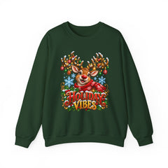 Holiday Vibes Reindeer Christmas Sweatshirt