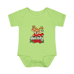 Holiday Vibes Reindeer Baby Bodysuit