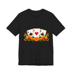 Poker Cards and Tropical Fruit Jersey T-Shirt
