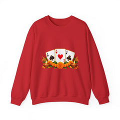 Tihar Themed Lucky Card Game Fruit Crewneck Sweatshirt