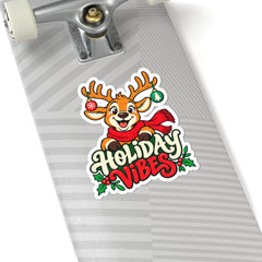 Holiday Vibes Reindeer Kiss-Cut Sticker