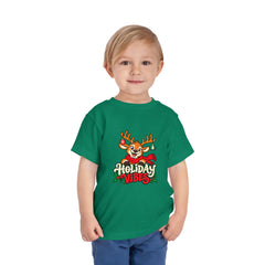 Holiday Vibes Reindeer Toddler Tee