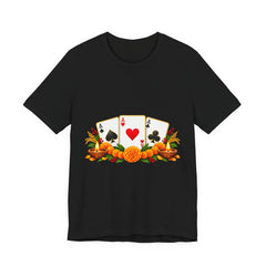 Playing Cards and Floral Casino T-Shirt