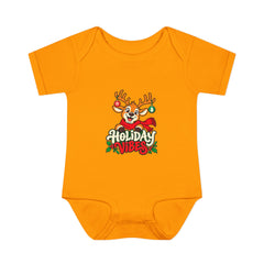Holiday Vibes Reindeer Baby Bodysuit