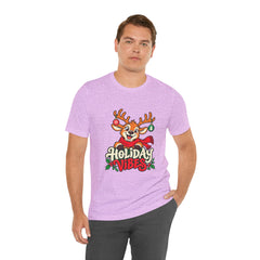 Holiday Vibes Reindeer Christmas T-Shirt