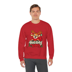 Holiday Vibes Reindeer Christmas Sweatshirt