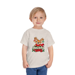 Holiday Vibes Reindeer Toddler Tee