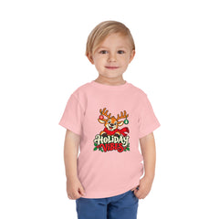 Holiday Vibes Reindeer Toddler Tee