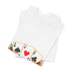 Playing Cards and Floral Casino T-Shirt