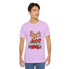 Holiday Vibes Reindeer Christmas T-Shirt