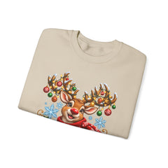 Holiday Vibes Reindeer Christmas Sweatshirt