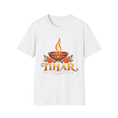 Tihar Festival Diya and Marigold T-Shirt