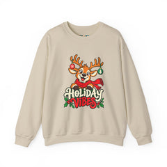 Holiday Vibes Reindeer Christmas Sweatshirt
