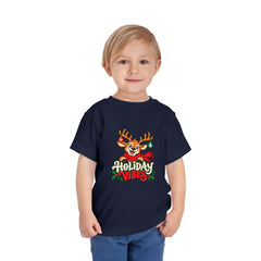 Holiday Vibes Reindeer Toddler Tee