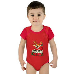 Holiday Vibes Reindeer Baby Bodysuit