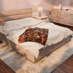 “Beyoncé” Gold Velveteen Plush Blanket