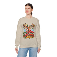 Holiday Vibes Reindeer Christmas Sweatshirt