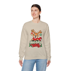 Holiday Vibes Reindeer Christmas Sweatshirt