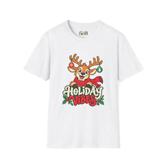 Holiday Vibes Reindeer Christmas T-Shirt