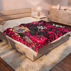 “Horror Movie & Chill”Velveteen Plush Blanket