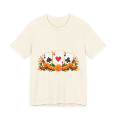 Playing Cards and Floral Casino T-Shirt