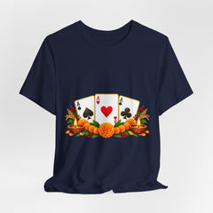Playing Cards and Floral Casino T-Shirt