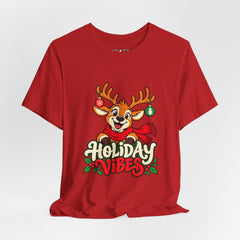 Holiday Vibes Reindeer Christmas T-Shirt