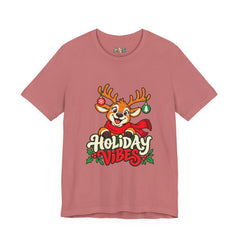 Holiday Vibes Reindeer Christmas T-Shirt