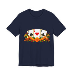 Poker Cards and Tropical Fruit Jersey T-Shirt