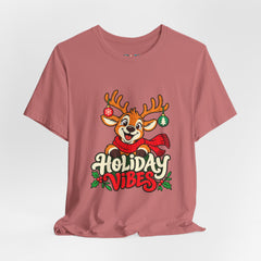 Holiday Vibes Reindeer Christmas T-Shirt