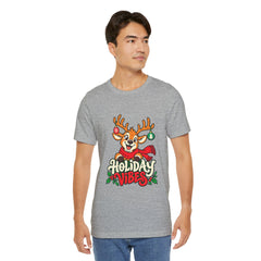 Holiday Vibes Reindeer Christmas T-Shirt