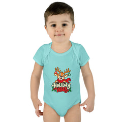 Holiday Vibes Reindeer Baby Bodysuit