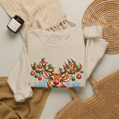 Holiday Vibes Reindeer Christmas Sweatshirt