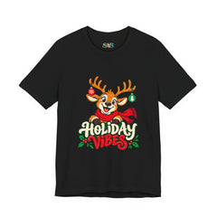 Holiday Vibes Reindeer Christmas T-Shirt