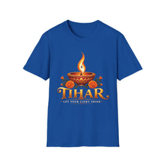 Tihar Festival Diya and Marigold T-Shirt