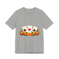 Playing Cards and Floral Casino T-Shirt